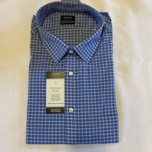 Brand new Arrow Blue with white checkered Shirt - Regular fit - wrinkle free